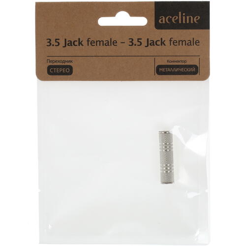 Купить Переходник   Aceline 3.5 mm jack - 3.5 mm jack серебристый  1380491. Характеристики, отзывы и цены в Донецке