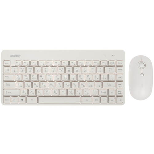 Купить Клавиатура+мышь беспроводная   Smartbuy 220349AG белый  9190194. Характеристики, отзывы и цены в Донецке