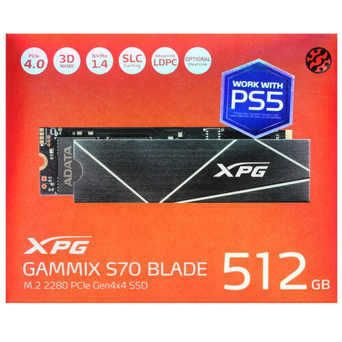 Купить 512 ГБ M.2 NVMe накопитель ADATA XPG GAMMIX S70 BLADE  5026096. Характеристики, отзывы и цены в Донецке