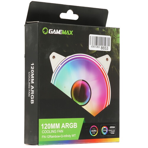 Купить Вентилятор GameMax FN-12Rainbow-Q-Infinity WT  9092047. Характеристики, отзывы и цены в Донецке