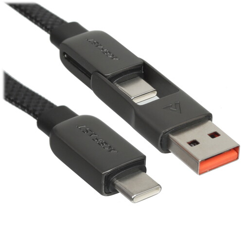 Купить Кабель питания круглый ACEFAST USB Type-C - USB 2.0 Type-A, USB Type-C черный 0.2 м  9255880. Характеристики, отзывы и цены в Донецке