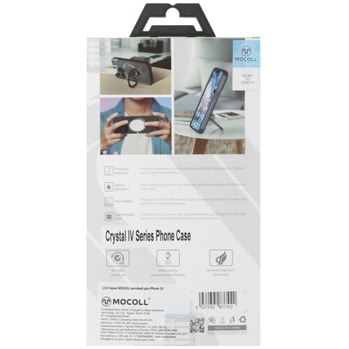 Купить Накладка  Mocoll The Crystal IV Series для Apple iPhone 15 прозрачный  5466712. Характеристики, отзывы и цены в Донецке
