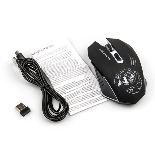 Купить Мышь беспроводная Nakatomi MROG-15UR  черный  9904194. Характеристики, отзывы и цены в Донецке