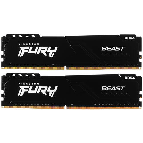 Купить Оперативная память Kingston FURY Beast Black [KF436C18BBK2/32] 32 ГБ  5053544. Характеристики, отзывы и цены в Донецке