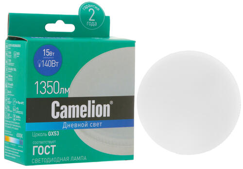 Купить Лампа светодиодная Camelion LED15-GX53/865/GX53  4831902. Характеристики, отзывы и цены в Донецке