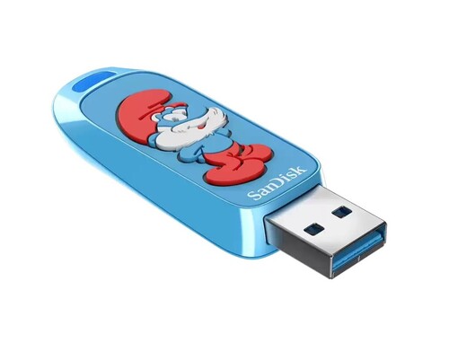 Купить Память USB Flash 128 ГБ Sandisk Smurf  5635909. Характеристики, отзывы и цены в Донецке