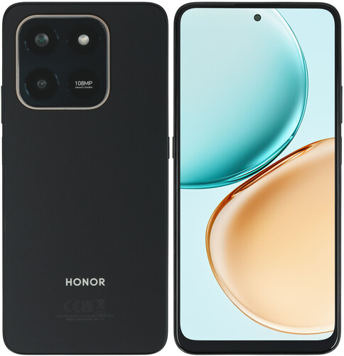 Купить 6.77" Смартфон HONOR X7d 256 ГБ черный  5636941. Характеристики, отзывы и цены в Донецке