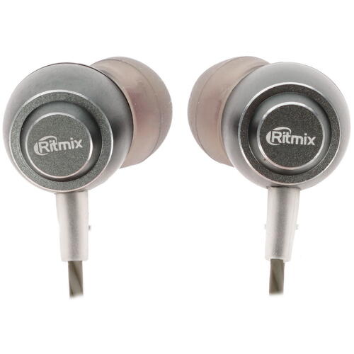 Купить Проводные наушники Ritmix RH-150M серый  4711115. Характеристики, отзывы и цены в Донецке