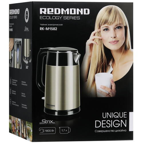 Купить Электрочайник Redmond RK-M1582 золотистый  1337652. Характеристики, отзывы и цены в Донецке