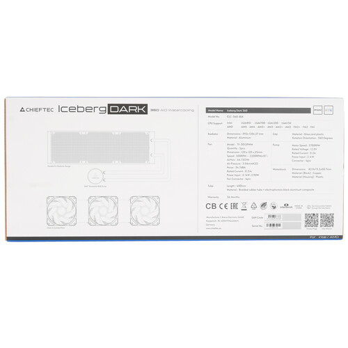 Купить Система охлаждения Chieftec Iceberg 360 DARK черная  5610218. Характеристики, отзывы и цены в Донецке