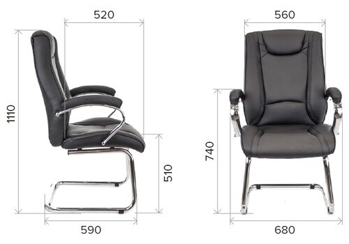 Купить Кресло офисное Everprof King CF черный  9105589. Характеристики, отзывы и цены в Донецке