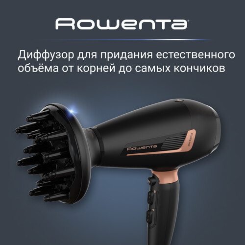 Купить Фен Rowenta Pro Expert CV8830F0 черный/золотистый  5485717. Характеристики, отзывы и цены в Донецке