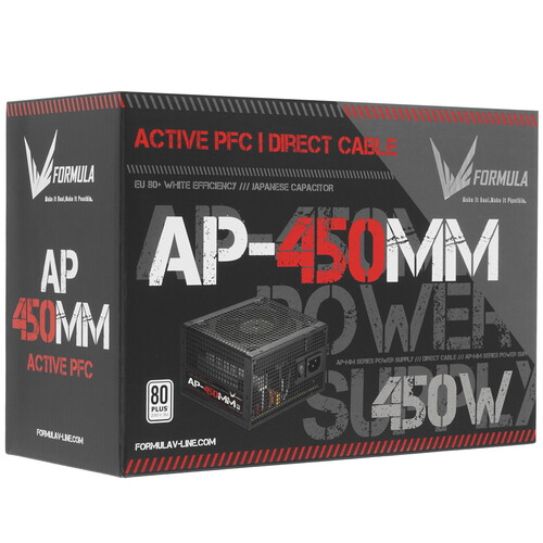 Купить Блок питания Formula AP-450ММ  черный  5614604. Характеристики, отзывы и цены в Донецке