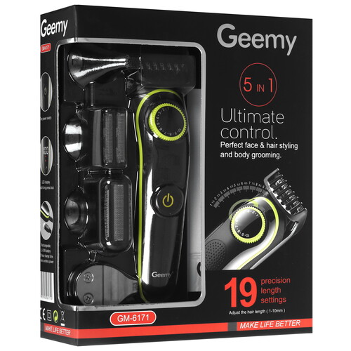 Купить Машинка для стрижки Geemy GM-6171 черный/желтый  5492178. Характеристики, отзывы и цены в Донецке