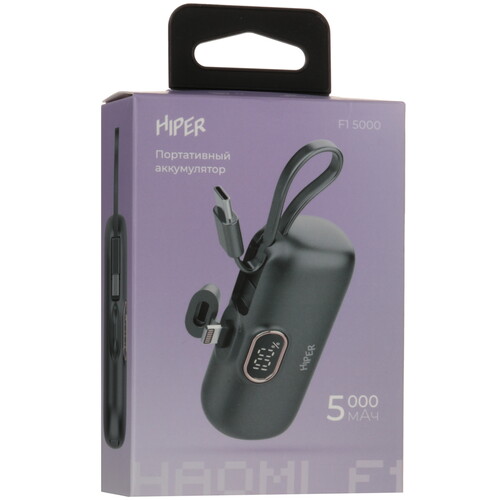 Купить Портативный аккумулятор HIPER Haomi F1 5000 черный  5492757. Характеристики, отзывы и цены в Донецке
