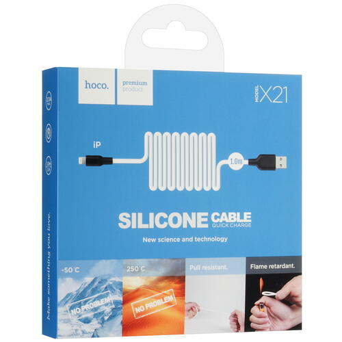 Купить Кабель круглый Hoco Lightning 8-pin - USB 2.0 Type-A белый 1 м  5452389. Характеристики, отзывы и цены в Донецке