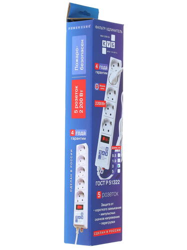 Купить Сетевой фильтр Power Cube SPG-B-10-WHITE белый  1274273. Характеристики, отзывы и цены в Донецке