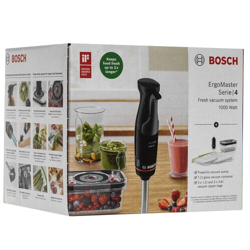 Купить Блендер погружной Bosch MSM4B6V2 черный  9245754. Характеристики, отзывы и цены в Донецке