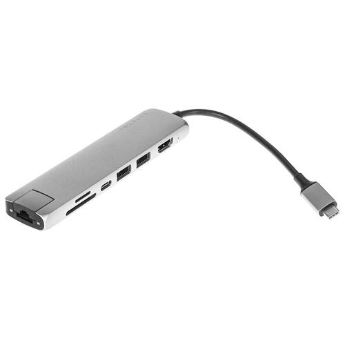 Купить Док-станция Satechi Type-C Slim Multiport with Ethernet Adapter серый  9073308. Характеристики, отзывы и цены в Донецке