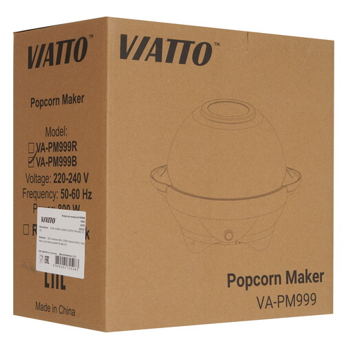 Купить Попкорница Viatto VA-PM999B  9250687. Характеристики, отзывы и цены в Донецке