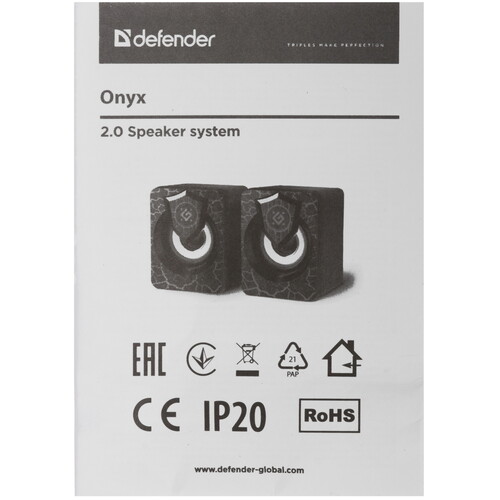 Купить Колонки Defender Onyx черный  5608612. Характеристики, отзывы и цены в Донецке