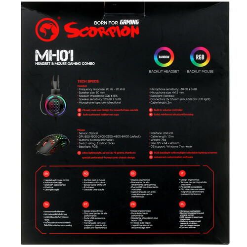 Купить Игровой набор Marvo MH01BK черный  4712173. Характеристики, отзывы и цены в Донецке