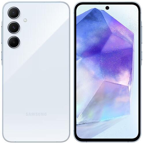 Купить 6.6" Смартфон Samsung Galaxy A55 256 ГБ голубой  5466198. Характеристики, отзывы и цены в Донецке
