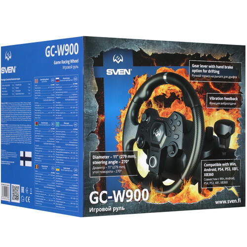 Купить Руль SVEN GC-W900 черный  4732207. Характеристики, отзывы и цены в Донецке