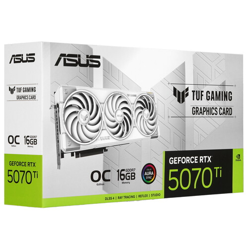 Купить Видеокарта ASUS GeForce RTX 5070 Ti TUF Gaming White OC Edition  5634049. Характеристики, отзывы и цены в Донецке