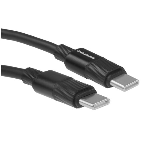 Купить Кабель круглый Borofone USB Type-C - USB Type-C черный 1 м  9244434. Характеристики, отзывы и цены в Донецке
