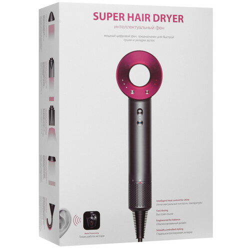 Купить Фен SenCiciMen Super hair dryer HD-08 розовый/серый  9116215. Характеристики, отзывы и цены в Донецке
