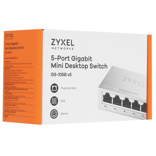 Купить Коммутатор Zyxel GS-105B v5  5633186. Характеристики, отзывы и цены в Донецке