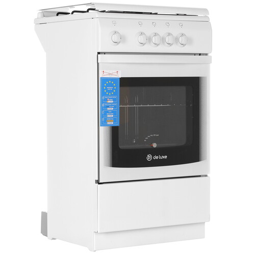 Купить Газовая плита De Luxe 5040.37Г (КР) белый  1186049. Характеристики, отзывы и цены в Донецке