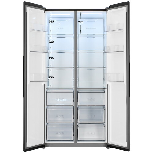 Купить Холодильник Side by Side   DEXP SBS4-75AMA серый  9287754. Характеристики, отзывы и цены в Донецке