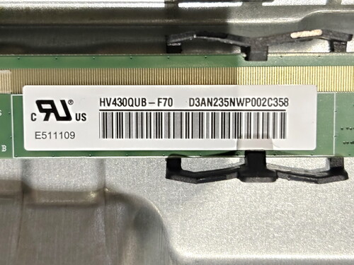 Купить LCD (В сборе) 43" для телевизора DEXP 43UCS1 (C430Y21-M8) [HV430QUB-F70] (Black)  9046191. Характеристики, отзывы и цены в Донецке