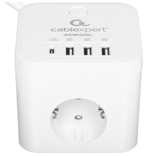 Купить Сетевой фильтр Cablexpert CUBE-3-CU3-W-1.5 белый  9154786. Характеристики, отзывы и цены в Донецке