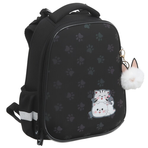 Купить Рюкзак BRAUBERG LUMINOUS Paws черный  9128296. Характеристики, отзывы и цены в Донецке