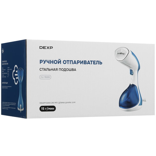 Купить Отпариватель DEXP CU-1500H синий  9107044. Характеристики, отзывы и цены в Донецке
