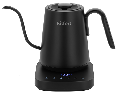 Купить Электрочайник для кофе Kitfort КТ-6761 черный  9242928. Характеристики, отзывы и цены в Донецке