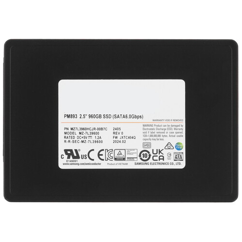 Купить 960 ГБ Серверный SSD Samsung PM893 [MZ7L3960HCJR-00B7C]  5435766. Характеристики, отзывы и цены в Донецке