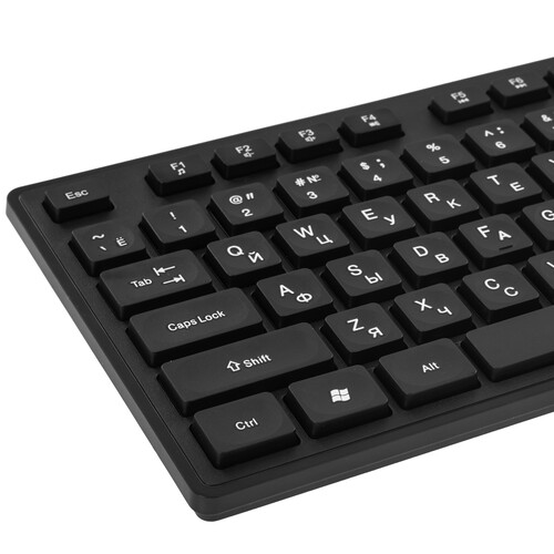 Купить Клавиатура+мышь беспроводная   Oklick S255W черный  5603243. Характеристики, отзывы и цены в Донецке