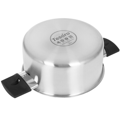 Купить Кастрюля Tesoro Siena КС421 2.1 л 18 см серебристый  5462725. Характеристики, отзывы и цены в Донецке