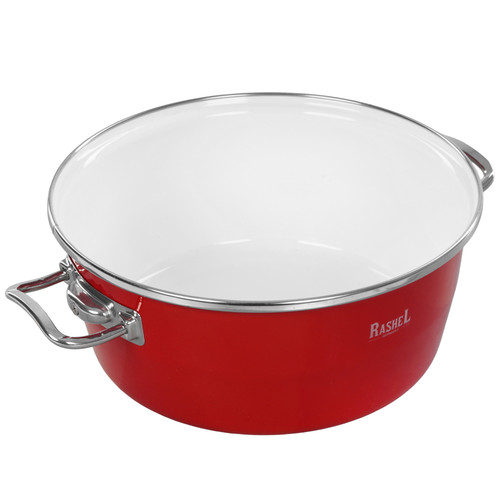 Купить Кастрюля Rashel Grand R1024 4.5 л 24 см красный  9320899. Характеристики, отзывы и цены в Донецке