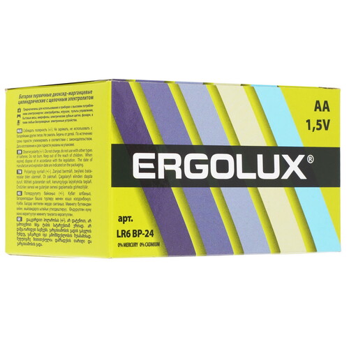Купить Батарейка Ergolux Alkaline BP-24 AA (LR6/ER14505/FR6/R6P)  5617132. Характеристики, отзывы и цены в Донецке