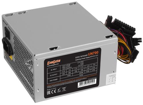 Купить Блок питания ExeGate UN700 [EX259602RUS-S] серый  8187851. Характеристики, отзывы и цены в Донецке