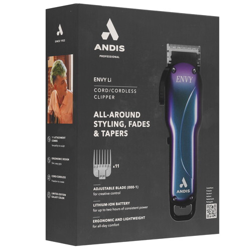 Купить Машинка для стрижки Andis LCL GALAXY ENVY Li синий/черный  9157706. Характеристики, отзывы и цены в Донецке