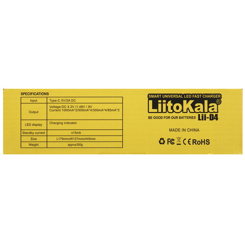 Купить Зарядное устройство LiitoKala Lii-D4  9212379. Характеристики, отзывы и цены в Донецке