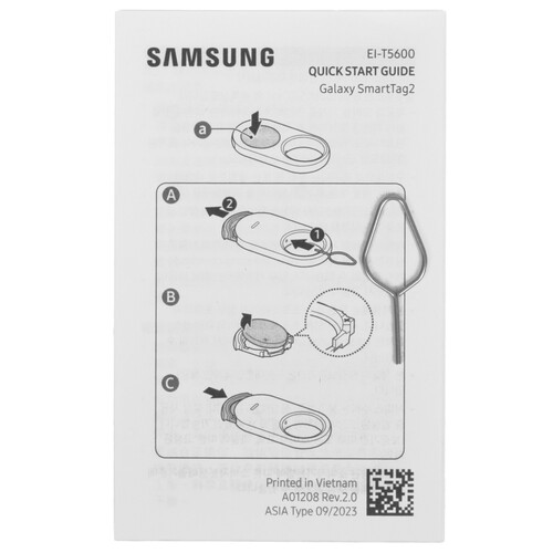 Купить Беспроводная метка Samsung Galaxy SmartTag2 белый, черный  5620739. Характеристики, отзывы и цены в Донецке