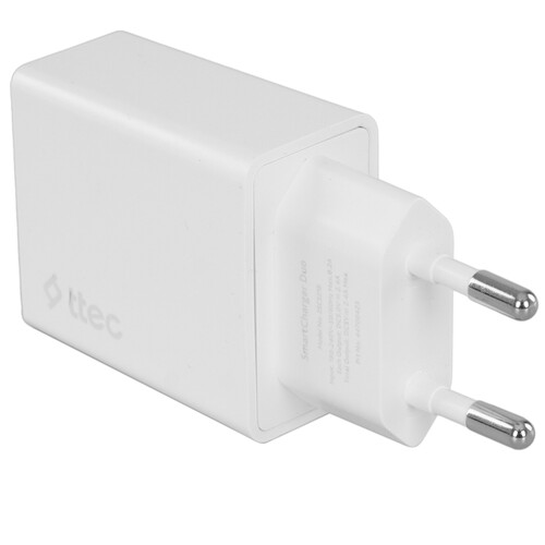 Купить Сетевое зарядное устройство TTEC SmartCharger Duo белый  9202672. Характеристики, отзывы и цены в Донецке
