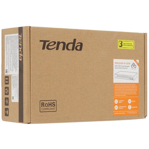 Купить Коммутатор Tenda TEG2210P-8-120W  9253487. Характеристики, отзывы и цены в Донецке